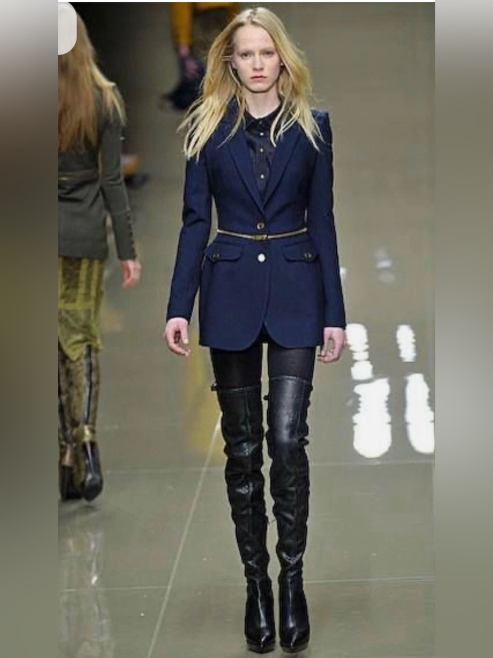 Burberry 39 made Italy  Black  with Black Over-the-Knee Boots